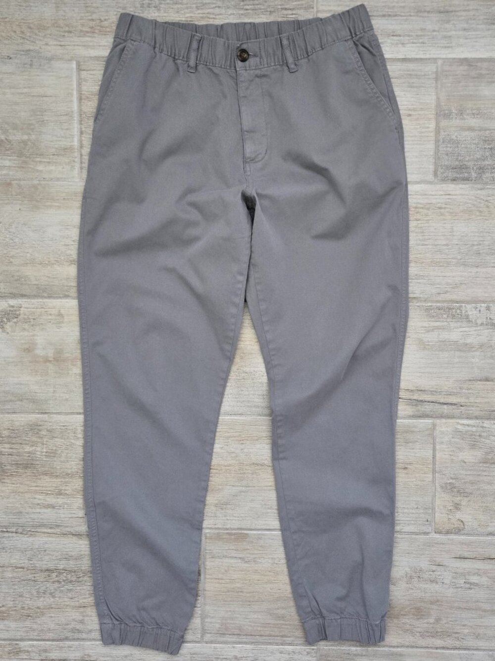 BearBottom Stretch Jogger Men's Grey Chino Style Comfort Fit Activewear L